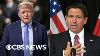 Trump meets with DeSantis 2024 polling latest and more  America Decides [upl. by Lorrac]