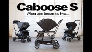 Joovy Caboose S Sit and Stand Double Stroller Review Sneak Peek [upl. by Issirk]