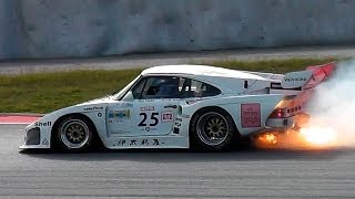 FAIL Porsche CRASH Fire Porsche 935 Kremer K3 Big Flames [upl. by Yrtsed]