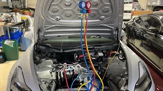 Tesla Model 3 AC Compressor Replacement [upl. by Yorztif]