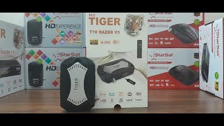 Tiger T10 Razer V3 l HEVC Digital Satellite Receiver l Unboxing l Feature Detail l English [upl. by Boarer728]