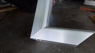 Aluminium Door frame joint  45° degree cutting and assemble [upl. by Pryce]