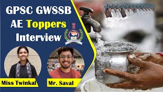 GPSC GWSSB AE Toppers Interview I Twinkal amp Saval I Prelims amp Interview Guidance topperinterview [upl. by Cataldo]