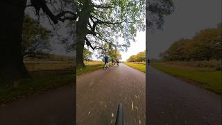 Richmond Park buzzing with cyclists daysofcycling roadbike cycling cyclist cyclingshots [upl. by Adnuhsor]