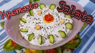 Kremasta salata  moj favorit recept koji su mnogi trazili Kompletan obrok u jednoj porciji [upl. by Gwenore206]