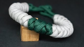 Cómo hacer una pulsera paracord Nudo Serpiente con dos colores [upl. by Eirruc]