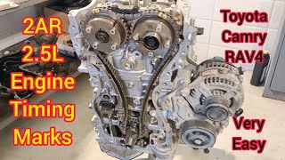 2AR 25L Engine Timing Chain Marks Of Toyota Camry 2012 [upl. by Acisseg]