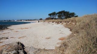 Plage Avec et Sans Sable  LarmorPlage  Erosion des Dunes après Tempête  Bretagne Sud  France [upl. by Yecaj]