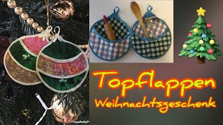 Topflappen selber nähen  für Anfänger  Weihnachtsgeschenk  Geschenkidee  Stoffresteverwertung [upl. by Kryska68]