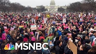 Hundreds Of Thousands Rally In Women’s Marches  AM Joy  MSNBC [upl. by Nirro223]