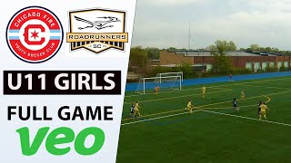 Chicago Fire vs Roadrunners  U11 2013 Girls Soccer Full Game in VEO April 28 2024 [upl. by Mali]