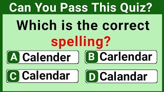 CAN YOU FIND THE CORRECT SPELLING  Commonly Misspelled Words chapter4 [upl. by Jarrell]