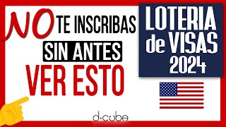 💥 LOTERIA DE VISAS 2024 ► Cómo Participar y Tener MÁS POSIBILIDADES [upl. by Lundin]