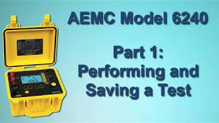 How To Run a Test on the AEMC 6240 MicroOhmmeter [upl. by Anertak]