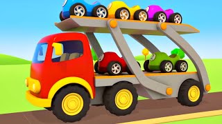 Full episodes of Helper cars cartoons for kids Colored racing cars for kids amp tow trucks for kids [upl. by Bridgid]