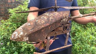 Restoration Old Remote Control Helicopter  Restoring Broken drone [upl. by Duffy]