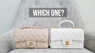 Chanel Mini Rectangle Vs Top Handle Mini Bag [upl. by Herv893]