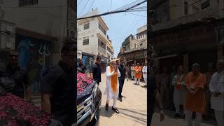 PM Shri Narendra Modi Ji offered prayers at Kaal Bhairav temple Varanasi l shorts l youtubeshorts [upl. by Enelrats]