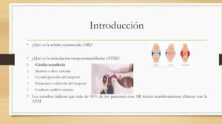 Disfunción de la articulación temporomandibular en pacientes con artritis reumatoide [upl. by Jalbert214]