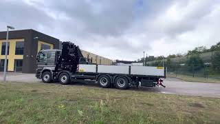 HD Truck Solutions MAN TGS 35510 8x4 Kran EFFER 9558s Jib 6s Ladekran [upl. by Kynan]