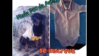 DIY CAMISETA PARA CACHORRO DE ROUPA VELHA  FÁCIL BODY TRANSFORMOU EM CAMISETA [upl. by Novad]