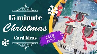 Easy and Fun Watercolor Christmas cards in just 15 minutes with lots of ideas for variations too [upl. by Euqnom412]