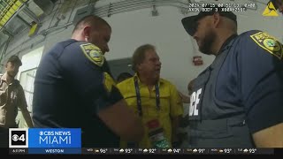 Bodycam video captures arrest of Colombian soccer federation president son at Copa America final [upl. by Zzahc355]