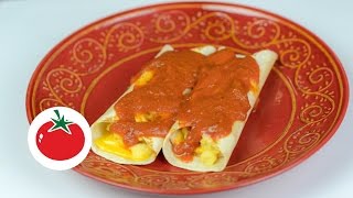 Burrito de desayuno de jamón queso y huevo [upl. by Gotthard]