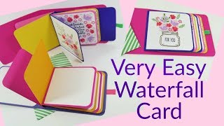 Easy Waterfall Card  Video Tutorial [upl. by Naro923]