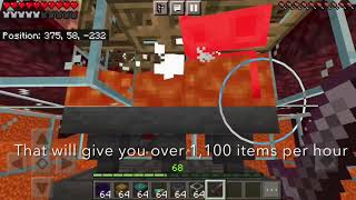 Minecraft Bedrock 116 Hoglin Farm Tutorial  Over 1100 Items Per Hour [upl. by Aret]