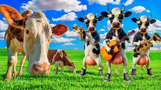 FUNNY COW DANCE 22  COW DANCE amp COW VIDEO DANCING COW [upl. by Yekcaj134]