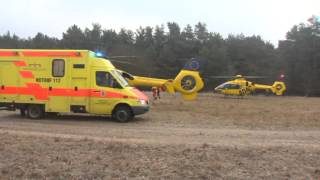 Landung und Start zweier Hubschrauber vom ADAC in Beetz bei Sommerfeld [upl. by Euqilegna]