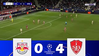 RB Salzburg gegen Stade Brestois 04  UEFA Champions League 2425  Spielen Höhepunkte [upl. by Hnamik108]