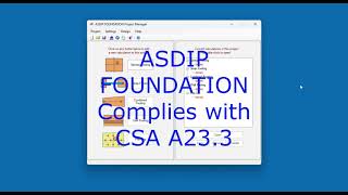 ASDIP FOUNDATION Complies with CSA A23319 [upl. by Lebatsirc]