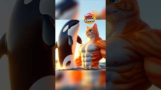 Whale🐋  who is best Black cat vs orange tabby cat vs white cat😺aicat cat shorts [upl. by Trudy32]