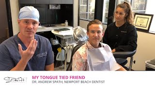 My Tongue Tied Friend  Lingual Frenectomy by Newport Beach Dentist Dr Andrew Spath [upl. by Ahkos]