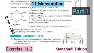 8th class maths Chapter 11Mensuration💁‍♀️Exercise 112 Q no 12amp3 part 1CBSENCERT [upl. by Downey]