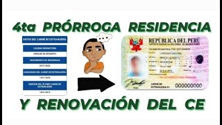 CUARTA PRÓRROGA DE RESIDENCIA Y RENOVACIÓN DEL CARNET DE EXTRANJERÍA [upl. by Ydassac194]