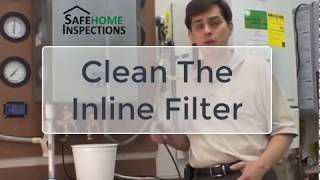 Cleaning The Rinnai Tankless Water Heater Filter [upl. by Ellehcyar]