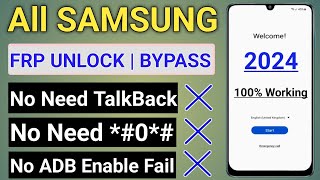 New Method  All Samsung Frp Bypass 2024 Android 11121314  No Code 0 No Need TalkBack [upl. by Field50]