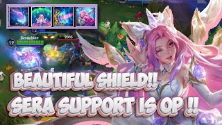 BEAUTIFUL SHIELD support crystal rose seraphine gameplay  wild rift buildrunes [upl. by Arykahs]