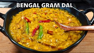 A UNIQUE WAY Of Cooking Chana Dal Recipe BENGAL GRAM DAL  CHOLAR DAL [upl. by Kerianne139]