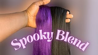 DIY custom braiding hair blend violet amp black blend [upl. by Richmal]