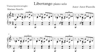 quotLIBERTANGOquot FREE PIANO SHEET MUSIC  Astor Piazzolla arr Mariano Statello [upl. by Caine]