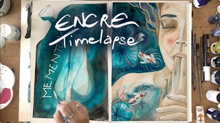 Ma Relation Toxique avec le turquoise  Encre Acrylique Timelapse [upl. by Timoteo]