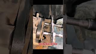 press the brake piston car carrepairtutorial carmaintenance mechanic carrepairtips [upl. by Naryt]