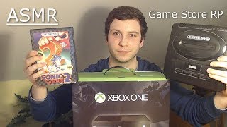 ASMR Video Game Store Roleplay Modern amp Retro  Controller Sounds Tapping Whispered [upl. by Ethyl]