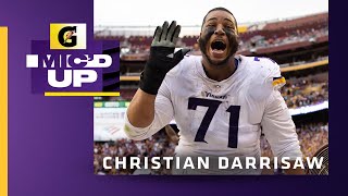 Christian Darrisaw Micd Up During the Minnesota Vikings Win Over the Washington Commanders [upl. by Nnov]