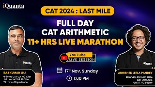 Full Day CAT Arithmetic Marathon by Quant 100iler  The Last Mile to CAT 2024 Session  8 [upl. by Kenwee402]