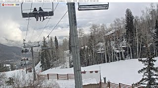 SNOWMASS Village Express Ski Lift 122123 [upl. by Atsirc]